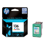 HP № 136 Трехцветный картридж для DeskJet-5443 / 5743 / D4163, OfficeJet-6313 / 6315, PhotoSmart-2573 / 2575 / 2575 / 375 / 385 / 475 / 8153 / 8453 / 8753 / C3100ser / C3183 / C4100ser / C4183 / D5063, PSC-1513