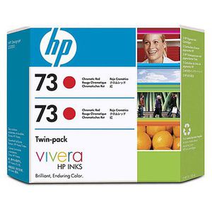 HP №73 Хроматический красный картридж. Сдвоенная упаковка. для DesignJet-Z3200