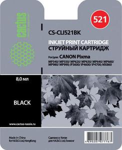 Картридж струйный Cactus для Canon Pixma iP3600 / iP4600 / iP4700 / MP540 / MP550 / MP560 / MP620 / MP630 / MP640 / MP980 / MP990 / MX860 - черный 9 мл.