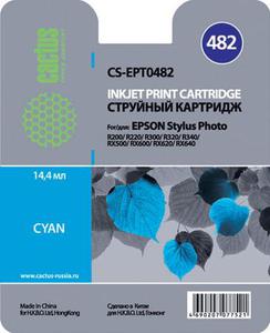 Картридж струйный Cactus для Epson Stylus Photo R200 / R220 / R300 / R320 / R340 - голубой 14.4 мл.
