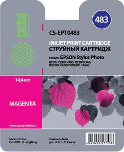Картридж струйный Cactus для Epson Stylus Photo R200 / R220 / R300 / R320 / R340 - пурпурный 14.4 мл.